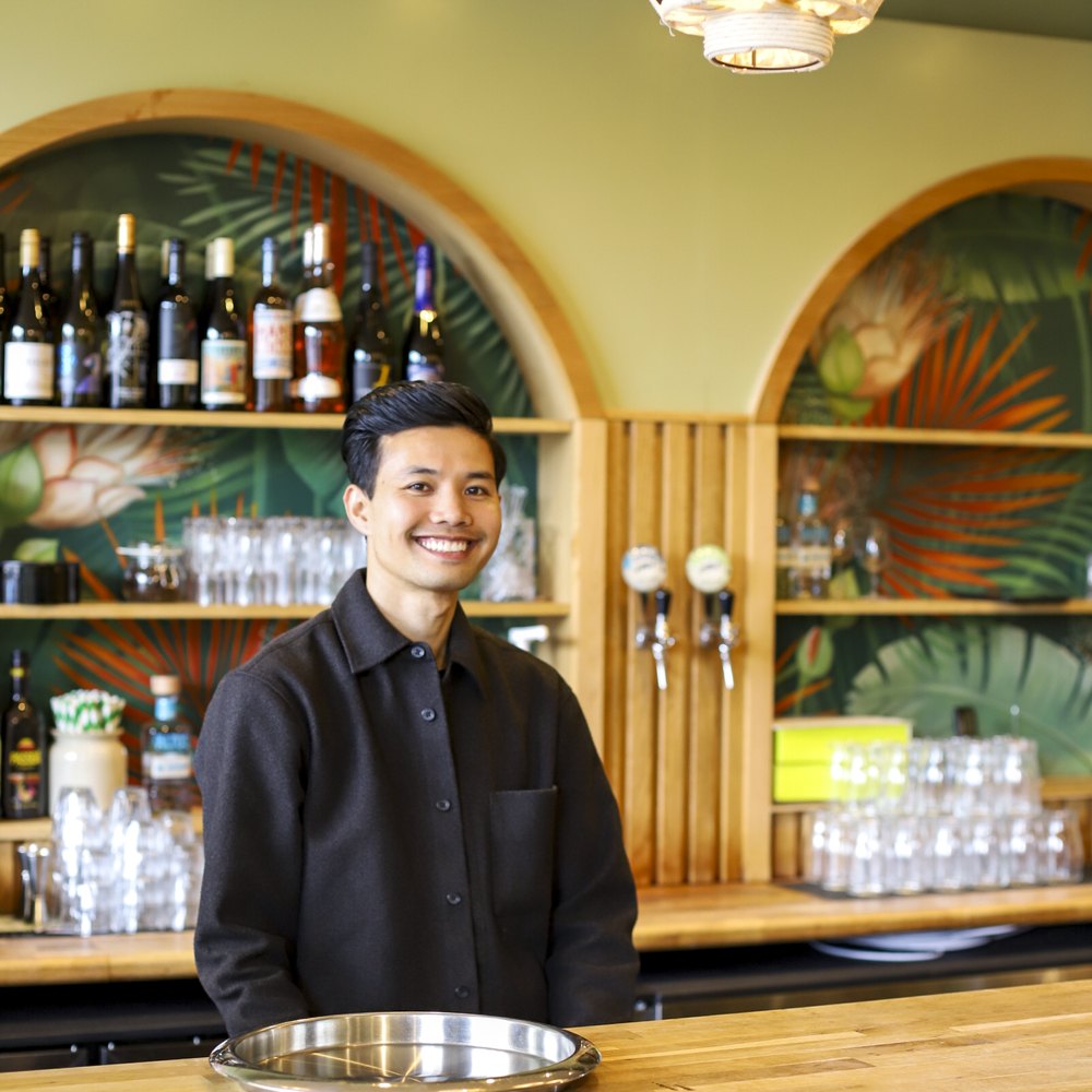 Thinh Pham at Pho & Roll, Jeffrey Street