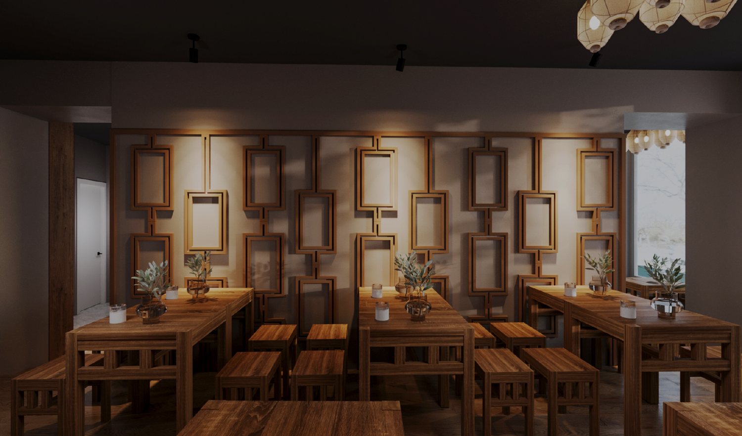 Design visual of the new Pho & Roll main floor, Jeffrey Street