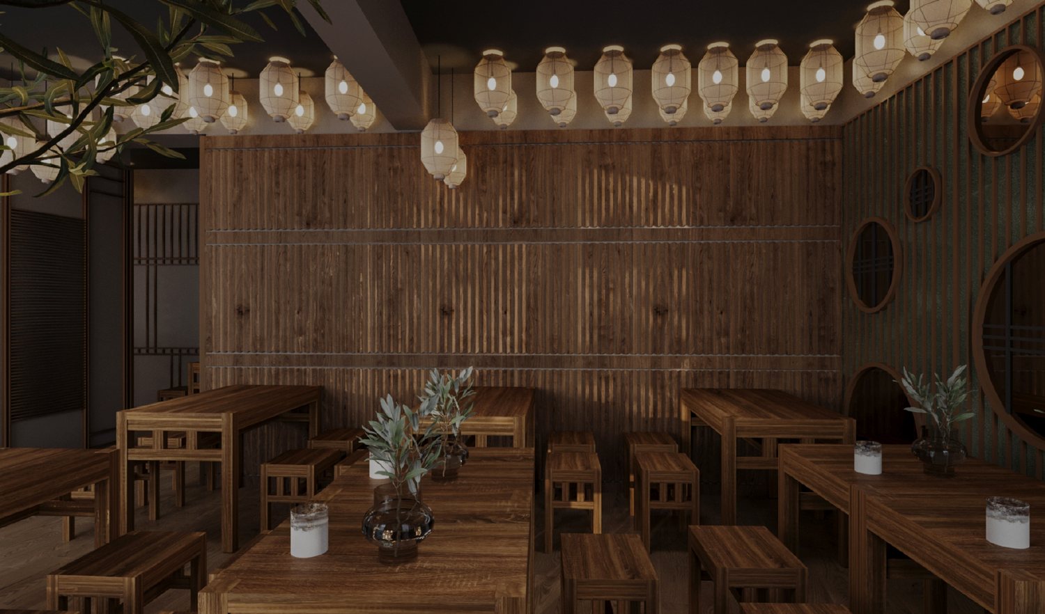 Design visual of the new Pho & Roll main floor, Jeffrey Street