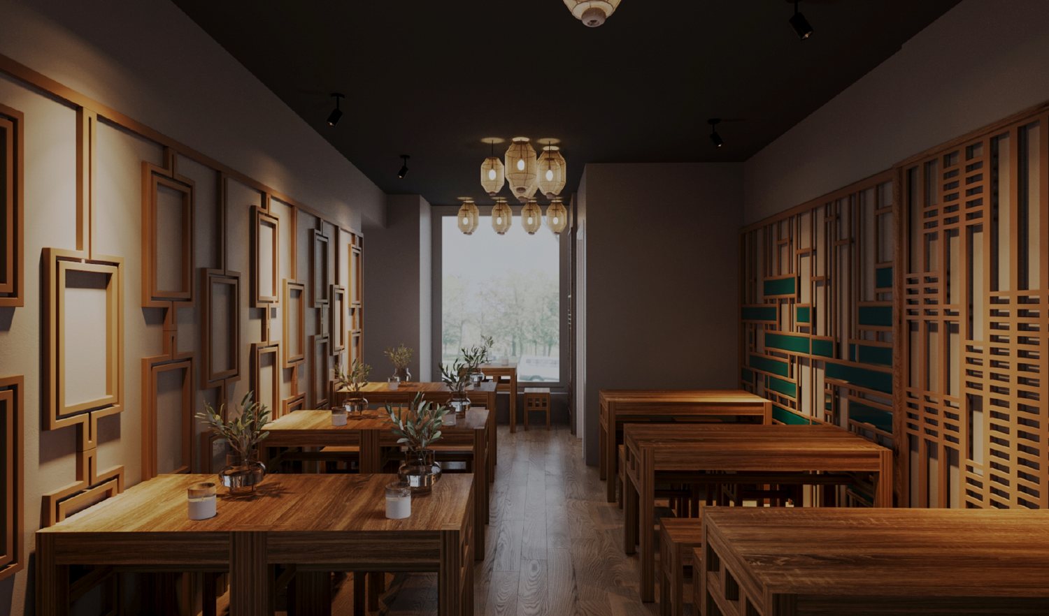 Design visual of the new Pho & Roll main floor, Jeffrey Street