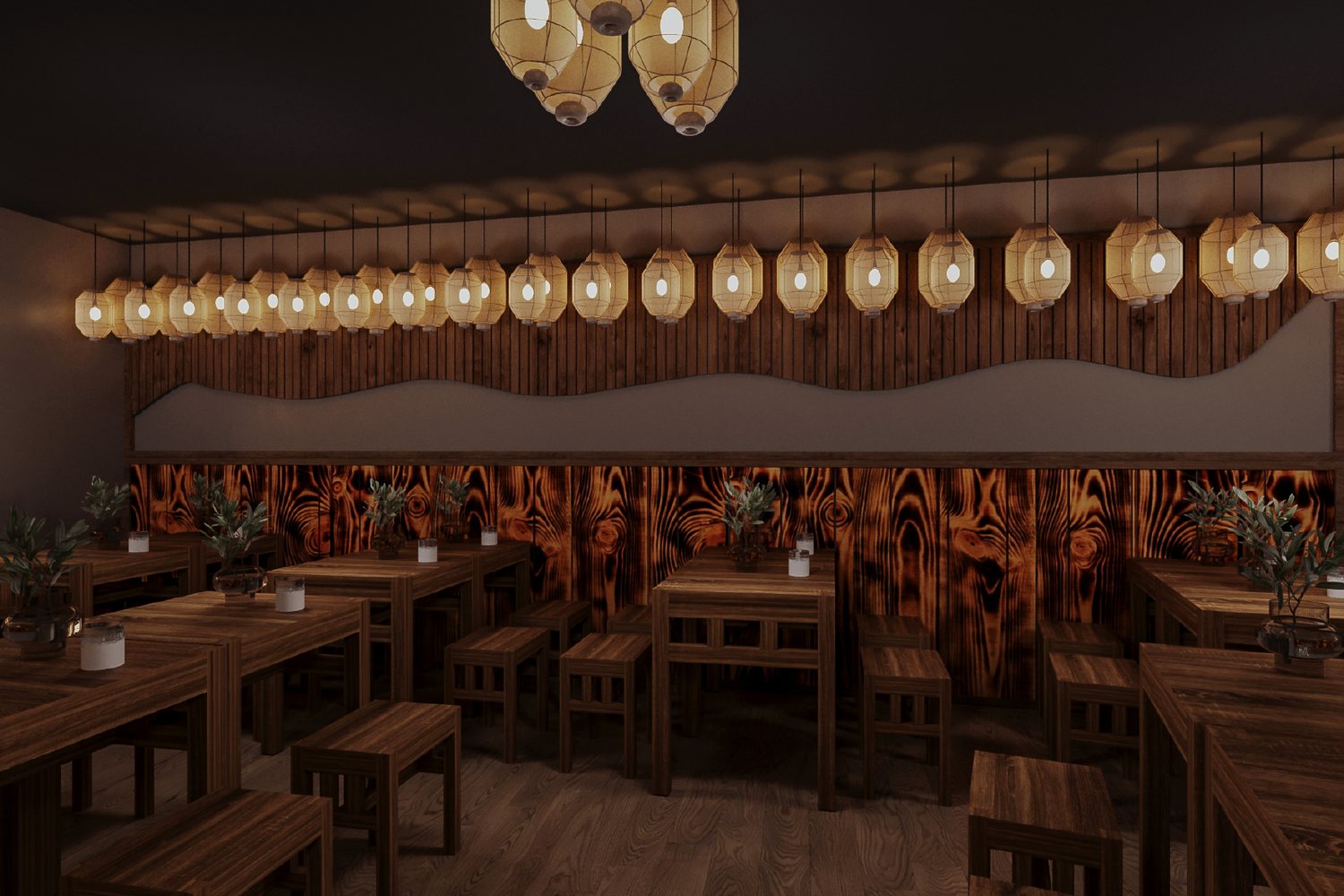 Design visual of the new Pho & Roll basement, Jeffrey Street
