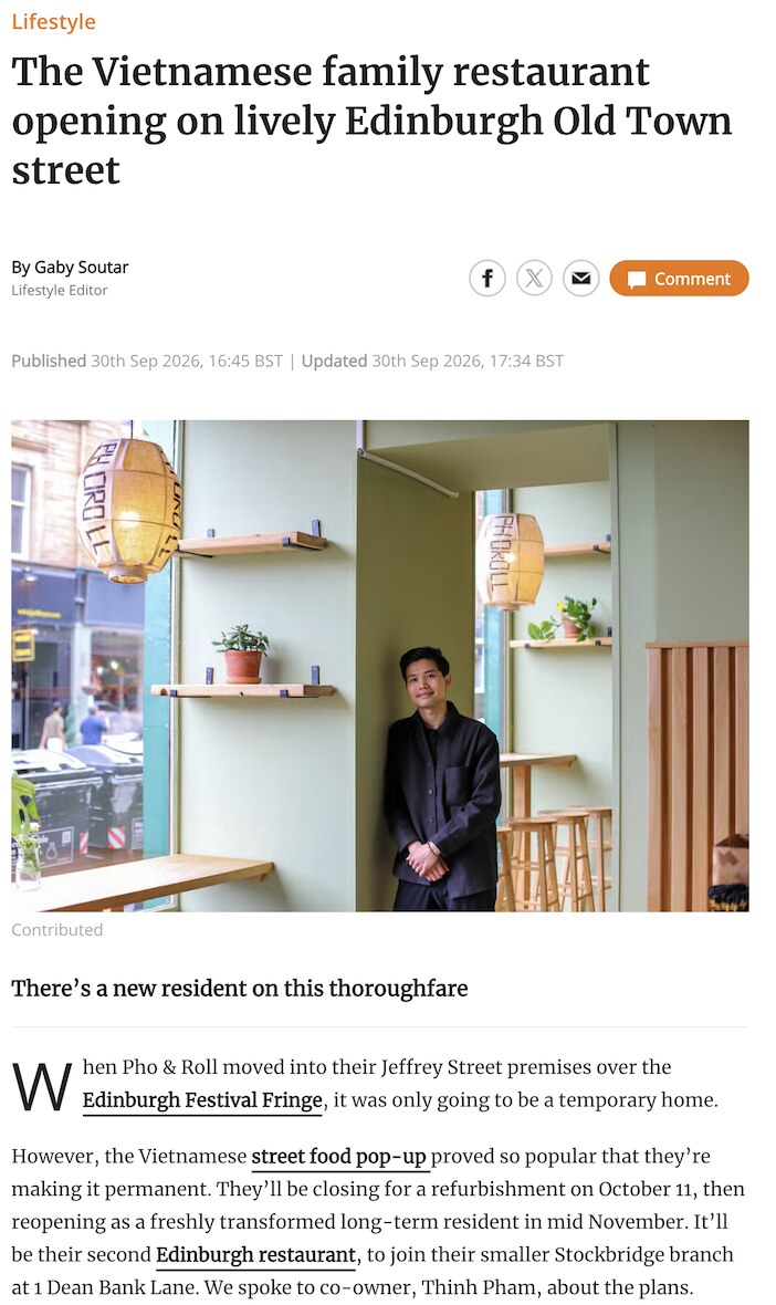 Pho & Roll in The Scotsman